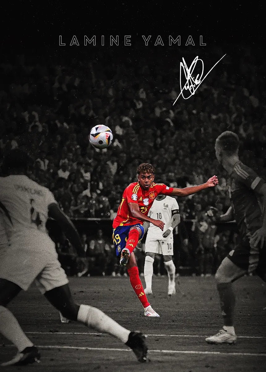 Lamine Yamal 2 metal poster artwork